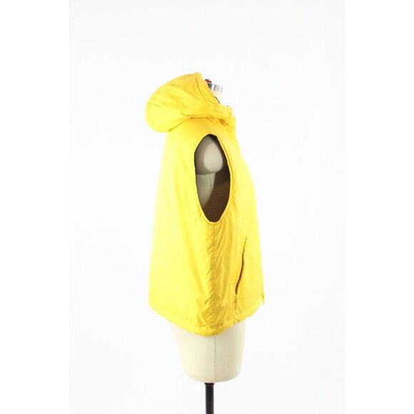 Vintage 00's NAUTICA Yellow Nylon Hooded Puffer Vest, Size M - Picture 2 of 14